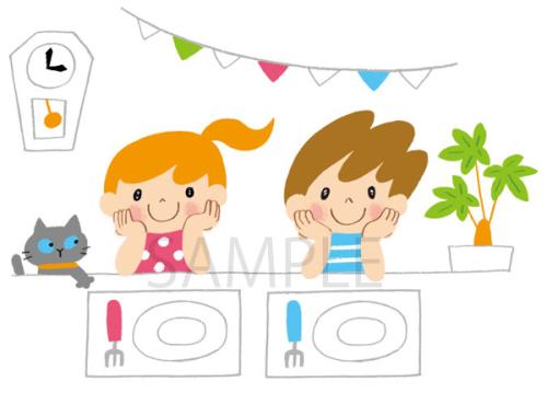 男の子と女の子のイラスト