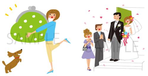 女性　主婦　イラスト